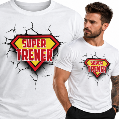 KOSZULKA NA SIŁOWNIĘ SUPER TRENER